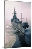 Aerial View of USS New Jersey Entering Bay-Harold Wise-Mounted Photographic Print