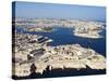 Aerial View of Valletta and St. Elmo Fort, Manoel Island, and Dragutt Point on the Right, Malta-Tondini Nico-Stretched Canvas