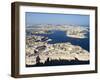 Aerial View of Valletta and St. Elmo Fort, Manoel Island, and Dragutt Point on the Right, Malta-Tondini Nico-Framed Photographic Print