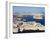 Aerial View of Valletta and St. Elmo Fort, Manoel Island, and Dragutt Point on the Right, Malta-Tondini Nico-Framed Photographic Print
