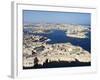 Aerial View of Valletta and St. Elmo Fort, Manoel Island, and Dragutt Point on the Right, Malta-Tondini Nico-Framed Photographic Print