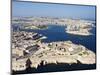 Aerial View of Valletta and St. Elmo Fort, Manoel Island, and Dragutt Point on the Right, Malta-Tondini Nico-Mounted Photographic Print