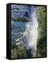 Aerial View of Victoria Falls, Waterfall, and the Zambesi River, Zimbabwe-Miva Stock-Framed Stretched Canvas