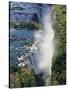 Aerial View of Victoria Falls, Waterfall, and the Zambesi River, Zimbabwe-Miva Stock-Stretched Canvas