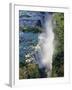 Aerial View of Victoria Falls, Waterfall, and the Zambesi River, Zimbabwe-Miva Stock-Framed Premium Photographic Print