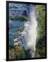 Aerial View of Victoria Falls, Waterfall, and the Zambesi River, Zimbabwe-Miva Stock-Framed Photographic Print