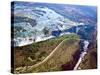 Aerial View of Victoria Falls, Waterfall, and the Zambesi River, Zimbabwe-Miva Stock-Stretched Canvas