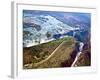 Aerial View of Victoria Falls, Waterfall, and the Zambesi River, Zimbabwe-Miva Stock-Framed Photographic Print