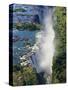 Aerial View of Victoria Falls, Waterfall, and the Zambesi River, Zimbabwe-Miva Stock-Stretched Canvas