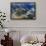 Aerial view of village and barley field in Lhasa Valley, Tibet, China-Keren Su-Framed Photographic Print displayed on a wall