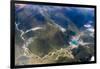 Aerial view of village and barley field in Lhasa Valley, Tibet, China-Keren Su-Framed Photographic Print