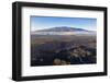 Aerial view of volcanic landscape and Mauna Kea, 4207m, Big Island, Hawaii, USA-Christian Kober-Framed Photographic Print