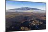 Aerial view of volcanic landscape and Mauna Kea, 4207m, Big Island, Hawaii, USA-Christian Kober-Mounted Photographic Print