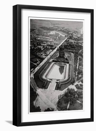 Aerial View of Volkerschlachtdenkmal, Leipzig, Germany, from a Zeppelin, C1931-null-Framed Giclee Print