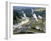 Aerial View of Wairakei Thermal Power Area, North Island, New Zealand-Robert Francis-Framed Photographic Print