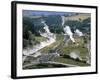 Aerial View of Wairakei Thermal Power Area, North Island, New Zealand-Robert Francis-Framed Photographic Print