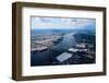 Aerial view of Walt Whitman Bridge crossing Deleware River in Philadelphia, PA-null-Framed Photographic Print