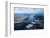 Aerial view of Walt Whitman Bridge crossing Deleware River in Philadelphia, PA-null-Framed Photographic Print