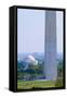 Aerial view of Washington Monument and Jefferson Memorial in spring in Washington D.C.-null-Framed Stretched Canvas