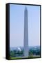 Aerial view of Washington Monument and Jefferson Memorial in spring in Washington D.C.-null-Framed Stretched Canvas