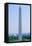 Aerial view of Washington Monument and Jefferson Memorial in spring in Washington D.C.-null-Framed Stretched Canvas