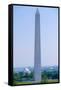 Aerial view of Washington Monument and Jefferson Memorial in spring in Washington D.C.-null-Framed Stretched Canvas