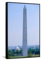 Aerial view of Washington Monument and Jefferson Memorial in spring in Washington D.C.-null-Framed Stretched Canvas