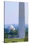Aerial view of Washington Monument and Jefferson Memorial in spring in Washington D.C.-null-Stretched Canvas
