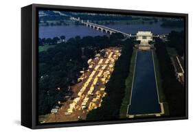 Aerial View of Washington Monument Area-null-Framed Stretched Canvas
