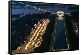 Aerial View of Washington Monument Area-null-Framed Stretched Canvas