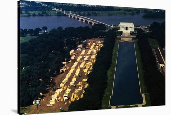 Aerial View of Washington Monument Area-null-Stretched Canvas