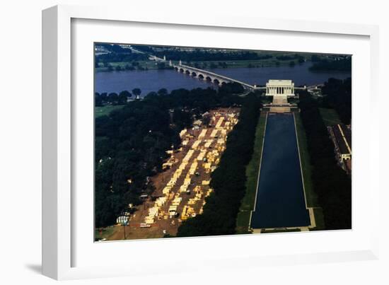 Aerial View of Washington Monument Area-null-Framed Photographic Print