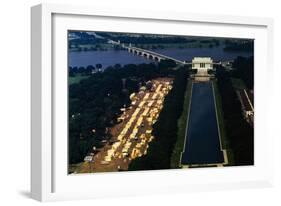 Aerial View of Washington Monument Area-null-Framed Photographic Print