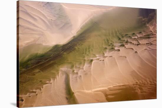 Aerial View of Water Channel in the Sand, Hallig, Germany, April 2009-Novák-Stretched Canvas
