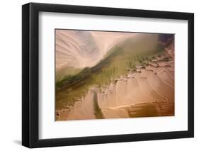 Aerial View of Water Channel in the Sand, Hallig, Germany, April 2009-Novák-Framed Photographic Print