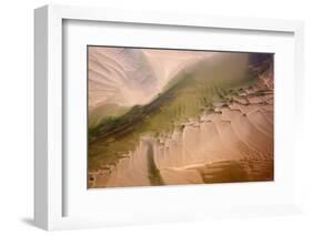 Aerial View of Water Channel in the Sand, Hallig, Germany, April 2009-Novák-Framed Photographic Print