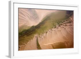 Aerial View of Water Channel in the Sand, Hallig, Germany, April 2009-Novák-Framed Photographic Print