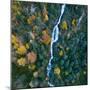 Aerial view of waterfall in the Urdiceto Ravine, Aragon, Spain-Juan Carlos Munoz-Mounted Photographic Print