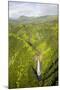 Aerial View of Waterfall in Waimea Canyon-Terry Eggers-Mounted Photographic Print