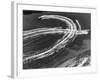 Aerial View of Waterskiers and Motorboats Speeding across the Pacific Ocean at Marine Stadium-Margaret Bourke-White-Framed Photographic Print