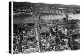 Aerial View of Westminster, London, from a Zeppelin, 1931-null-Stretched Canvas