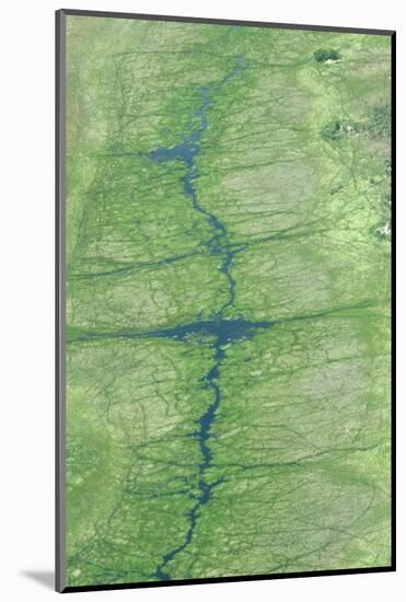 Aerial view of wetland habitat, Okavango Delta, Botswana-Jean Hosking-Mounted Photographic Print