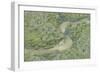 Aerial view of wetland habitat with channel, Kwando, Linyanti, Botswana-Shem Compion-Framed Photographic Print