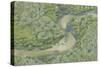 Aerial view of wetland habitat with channel, Kwando, Linyanti, Botswana-Shem Compion-Stretched Canvas