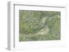 Aerial view of wetland habitat with channel, Kwando, Linyanti, Botswana-Shem Compion-Framed Photographic Print