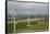 Aerial View of Wind Turbines, Andalusia, Spain-Peter Adams-Framed Stretched Canvas