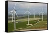 Aerial View of Wind Turbines, Andalusia, Spain-Peter Adams-Framed Stretched Canvas