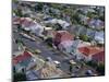 Aerial View of Wooden Villas, Corrugated Iron Roofs, Suburban Street, Auckland-Julia Thorne-Mounted Photographic Print