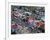 Aerial View of Wooden Villas, Corrugated Iron Roofs, Suburban Street, Auckland-Julia Thorne-Framed Photographic Print