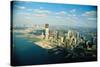 Aerial View of World Trade Center Construction-null-Stretched Canvas